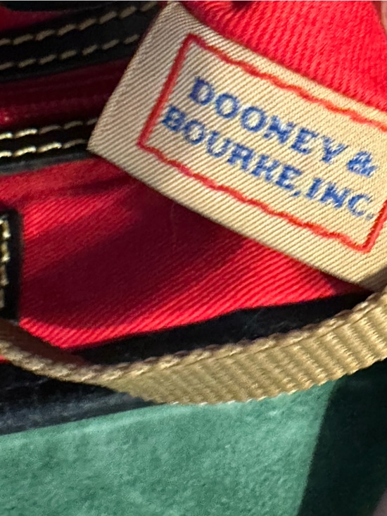 Dooney & Bourke Florentine Leather Satchel Ivory Brown Black Three way carry - Picture 11 of 13